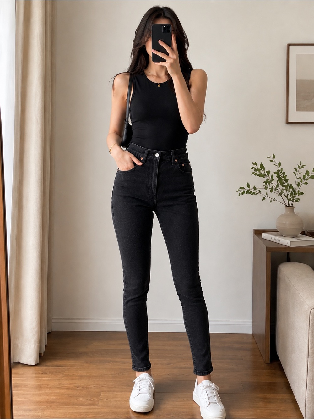 American Eagle 90’s Black High-Rise Skinny Jeans